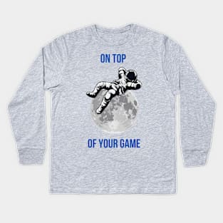 On top of your game Kids Long Sleeve T-Shirt